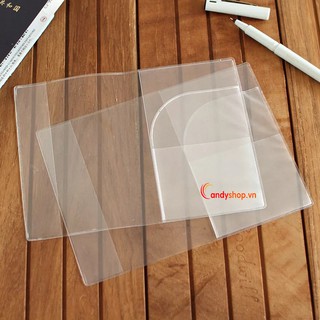Vỏ bọc hộ chiếu passport trong suốt nhựa PVC loại dày có khe kẹp vé thẻ tiện lợi
