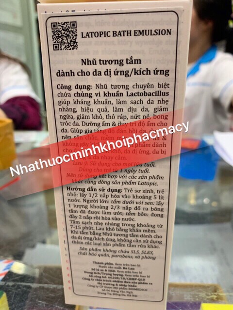 NHŨ TƯƠNG TẮM LATOPIC BATH EMULSION (200ml) | BigBuy360 - bigbuy360.vn
