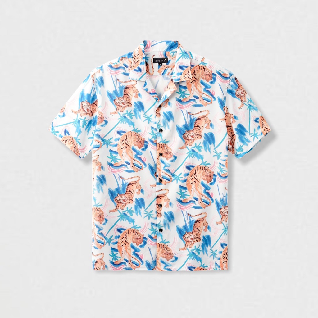 Áo sơ mi họa tiết nam SUPLAND Hawaii shirt