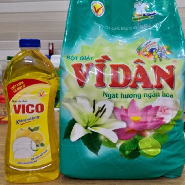 Bột Giặt Vì Dân Hương Ngàn Hoa 6kg (Km NRC 1,5kg)