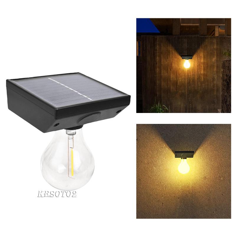 Set 2 Bóng Đèn LED Sợi Vonfram Chống Nước Sử Dụng Năng Lượng Mặt Trời