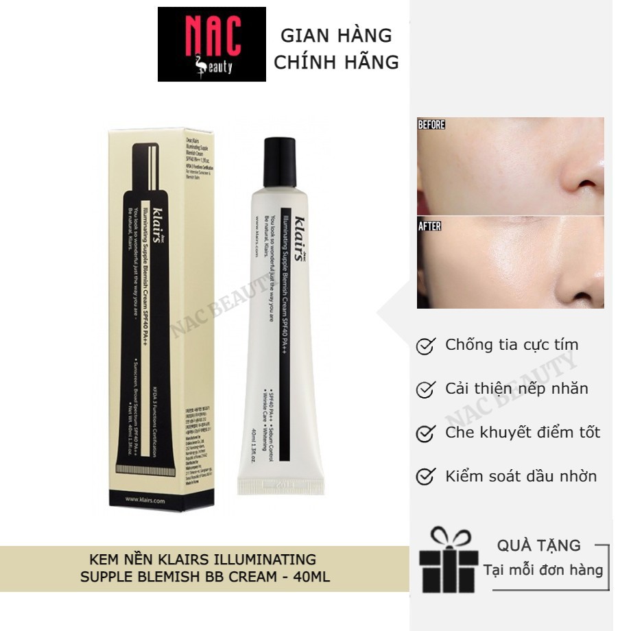 Kem nền Klairs Illuminating Supple Blemish BB Cream 40ml