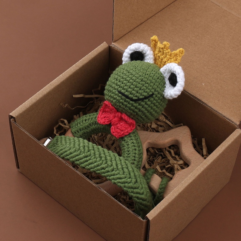 Set 3 Vòng Đồ Chơi Ngậm Mọc Răng Hình Chú Ếch Dễ Thương Cho Bé