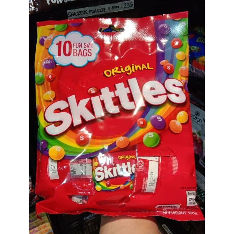 Kẹo trái cây Skittles Original gói 150g / 45g