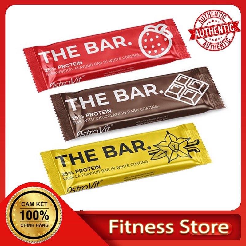 Thanh PROTEIN BAR THE BAR Ostrovit - Bữa ăn phụ hoàn hảo, tiện lợi, ăn kiêng, hương vị tuyệt vời, chính hãng 100% Ba Lan