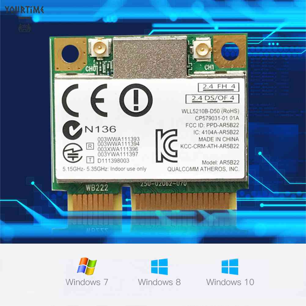 Card Mạng Không Dây 300Mbps PCI-E 2.4G / 5G Bluetooth 4.0 Thẻ