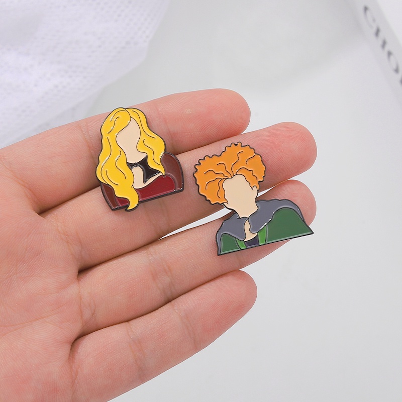 Ghim cài áo QIHE JEWELRY hình quả bí ngô Halloween ngộ nghĩnh