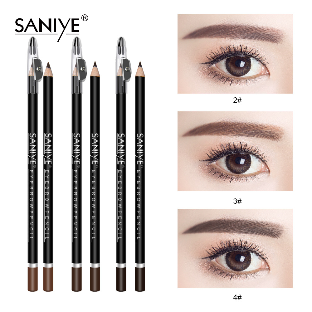 [Hàng Mới Về] Chì Kẻ Mắt Saniye Chống Thấm Nước 3 Màu Đen Nâu Lâu Trôi Chống Nhòe