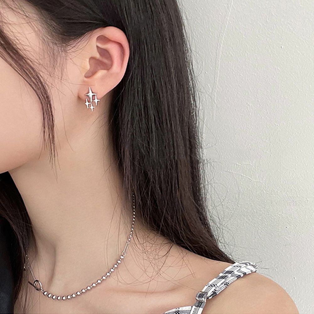 Bông tai dáng dài hình ngôi sao phong cách Hàn Quốc cổ điển thời trang cho nữ