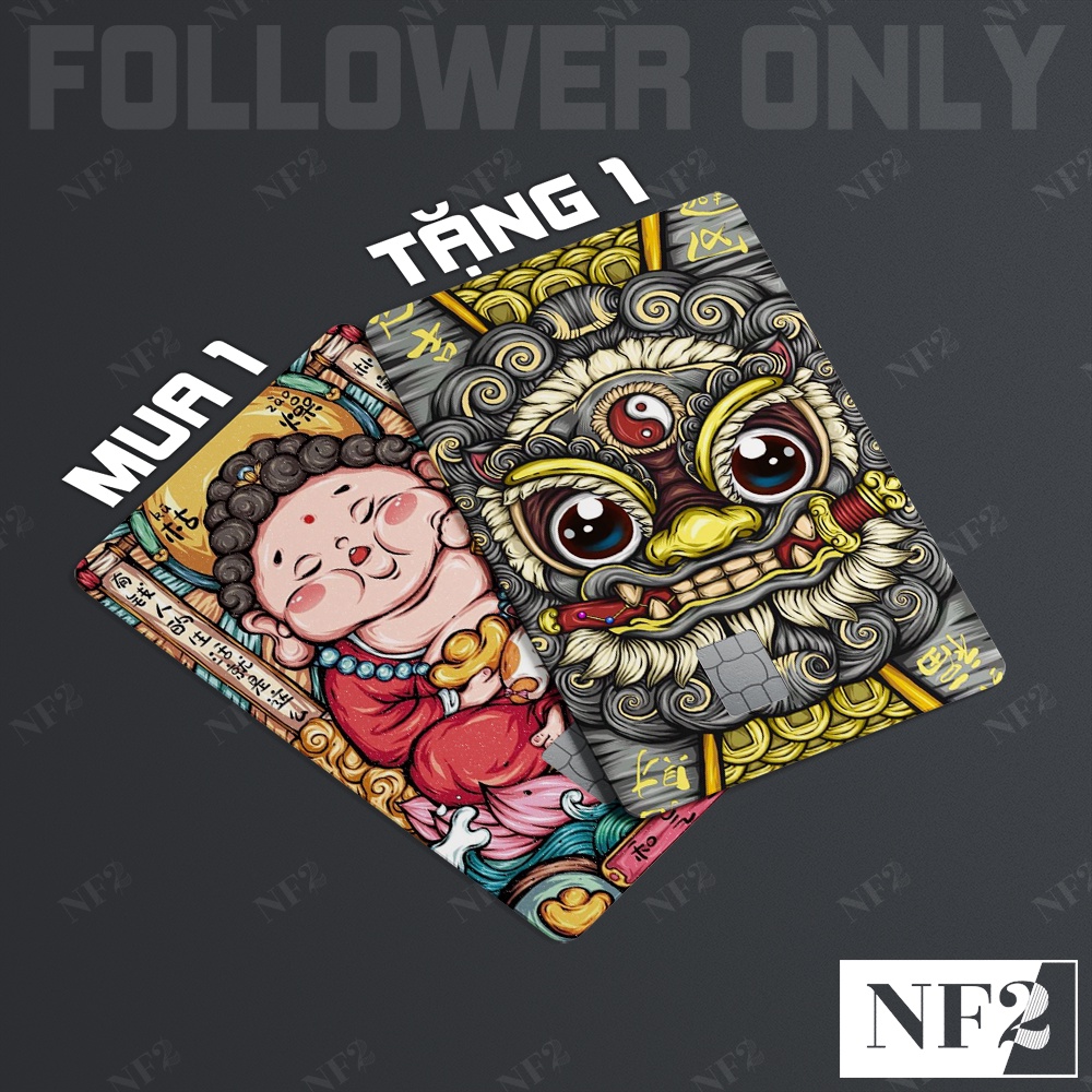 BỘ TRANH DỄ THƯƠNG TQ 2 - Decal Sticker Thẻ ATM  Miếng Dán Trang Trí NF2 Card