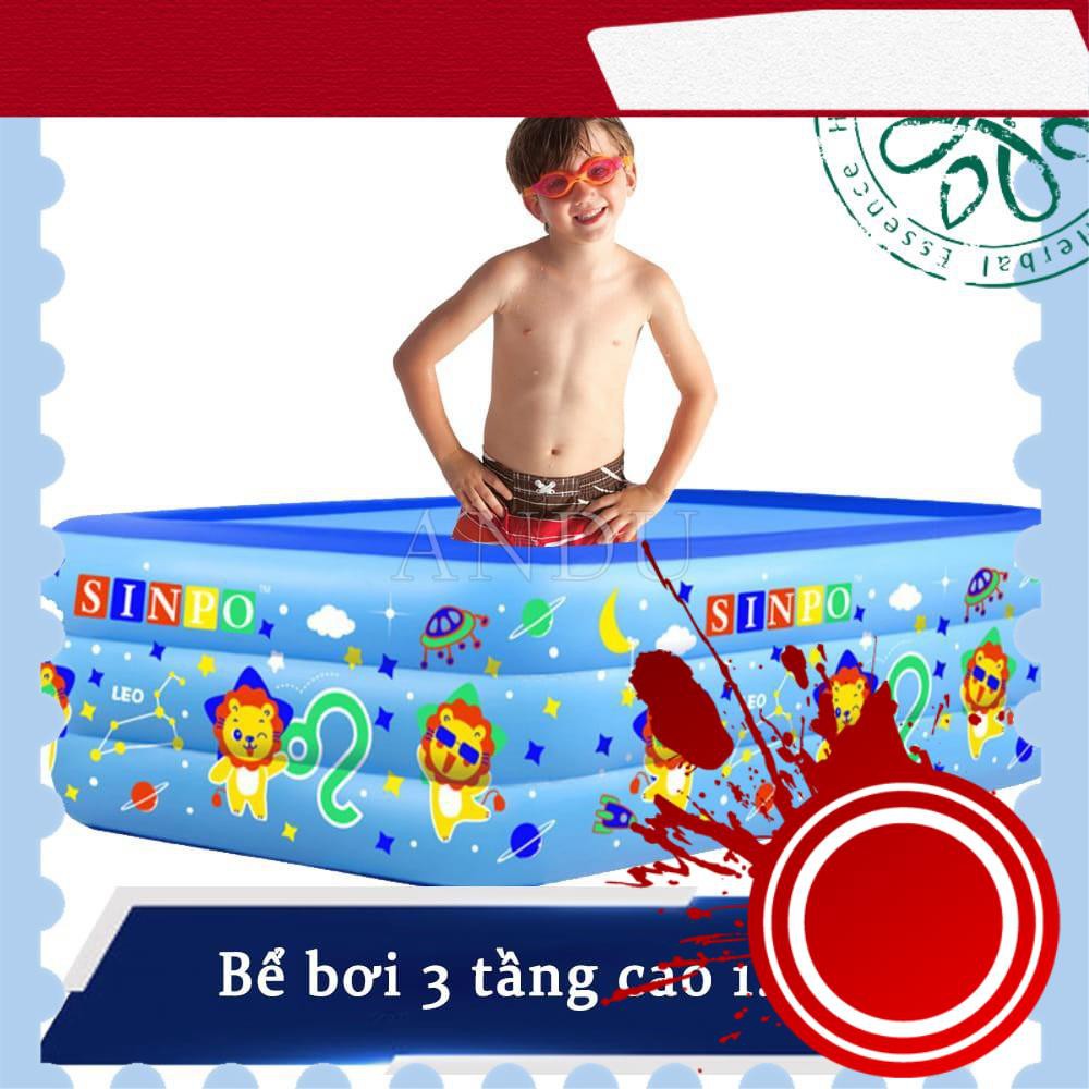 Bể Bơi Phao Hơi Cho Bé, Hồ Bơi Bơm Hơi Thành Cao Đủ Size Cho Trẻ Em Có Kèm Bơm
