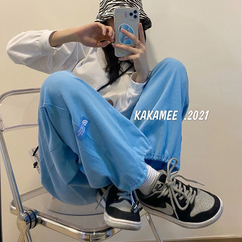 Quần Dài Thể Thao Dáng Rộng Phối Dây Rút Kiểu Hàn Quốc Cá Tính Cho Nữ | BigBuy360 - bigbuy360.vn