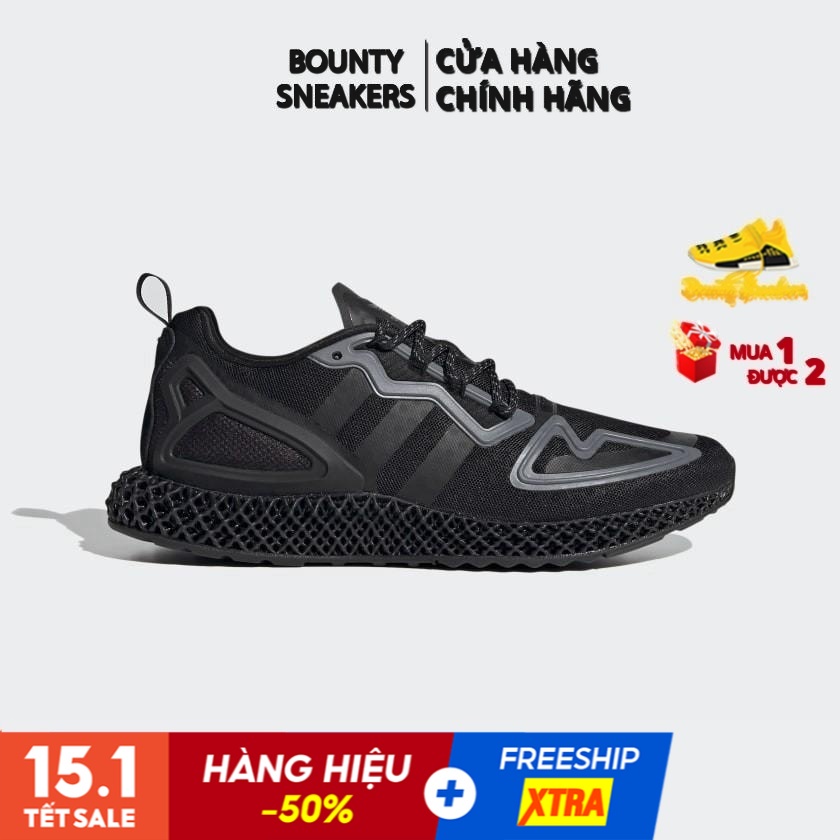 Giày ZX 2K 4D &quot;Triple Black&quot; FZ3561 - Hàng Chính Hãng - Bounty Sneakers