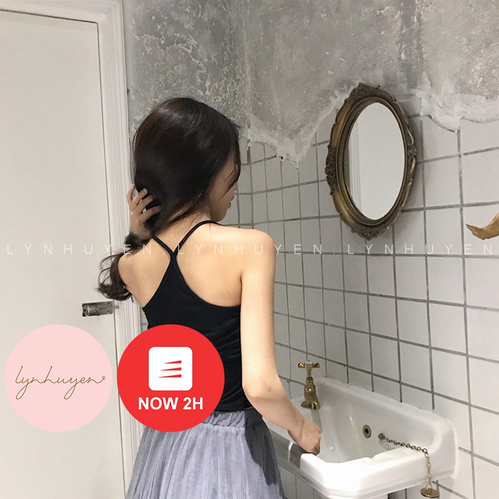Áo 2 Dây Croptop Nữ Đẹp Chéo Lưng Lynhuyen - 3 Màu - A002 | BigBuy360 - bigbuy360.vn