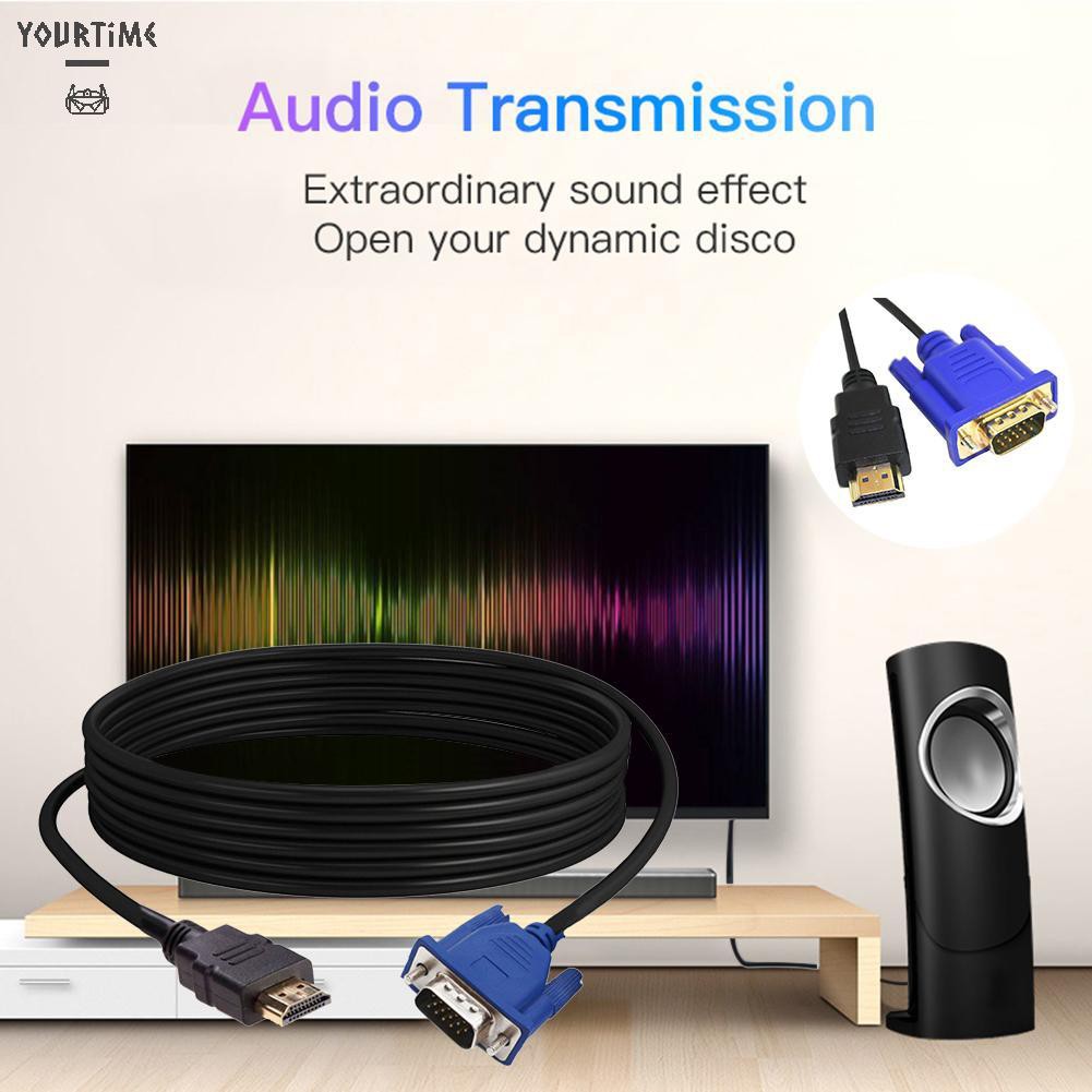 Cáp Chuyển Đổi Từ Cổng HDMI Sang Vga 1080p Dài 1.8m Tiện Dụng