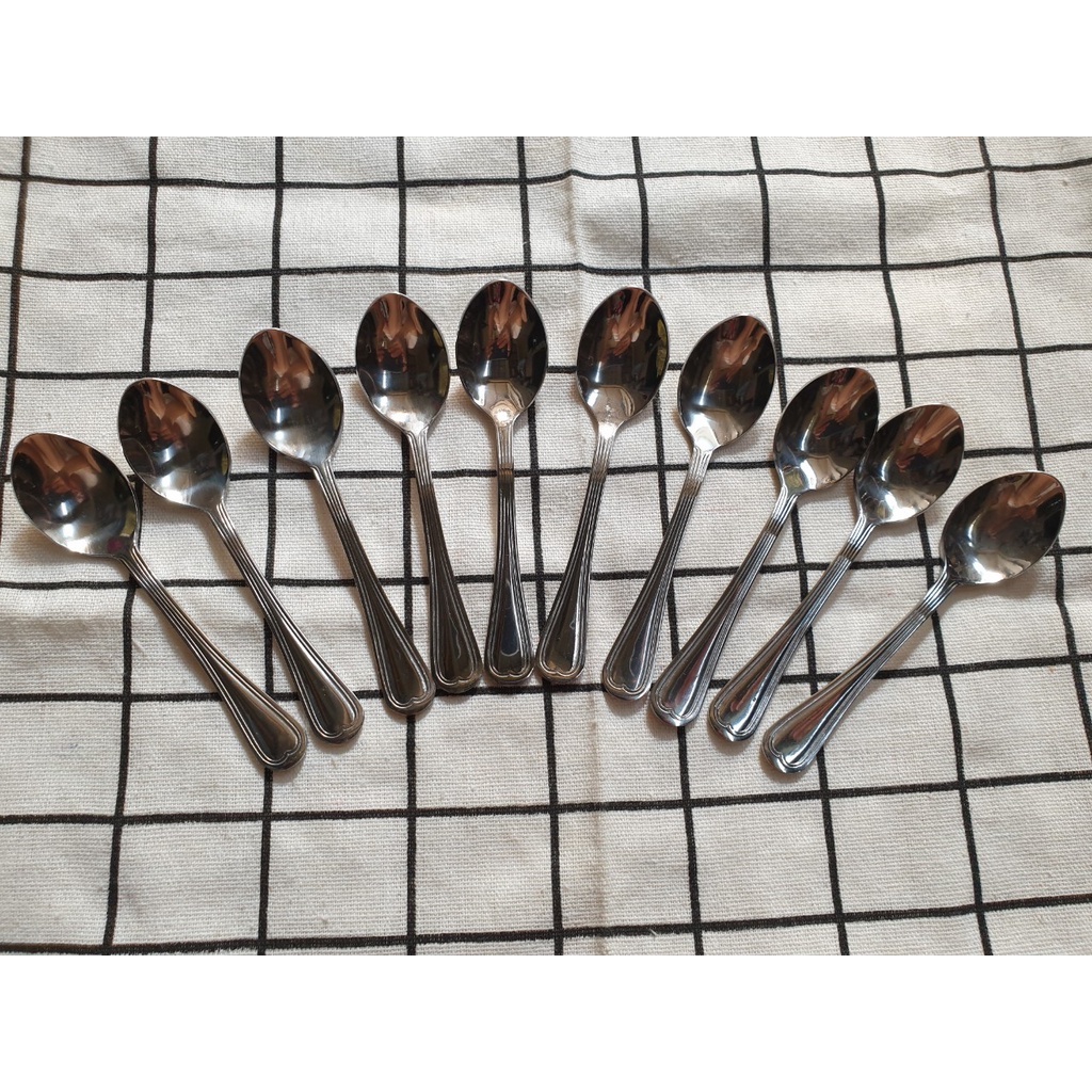 Bộ 5c Thìa Cafe Tim, Inox 304 Hàng Xịn Dùng Nhà Hàng, Quán Kem, Gia Đình KT: 12x2.8cm (ảnh thật)