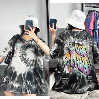 Áo thun loang unisex form rộng tay lỡ