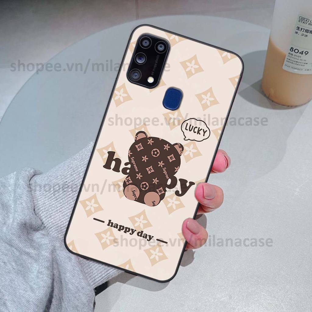 Ốp Samsung M31 gấu be@rBrick gấu Teddy Kaws siêu đẹp, phong cách, cá tính