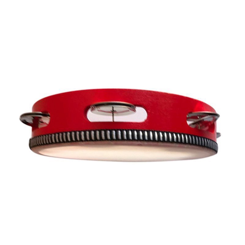 Đồ chơi trống lục lạc tròn bằng gỗ 6/7/8 inch vui nhộn