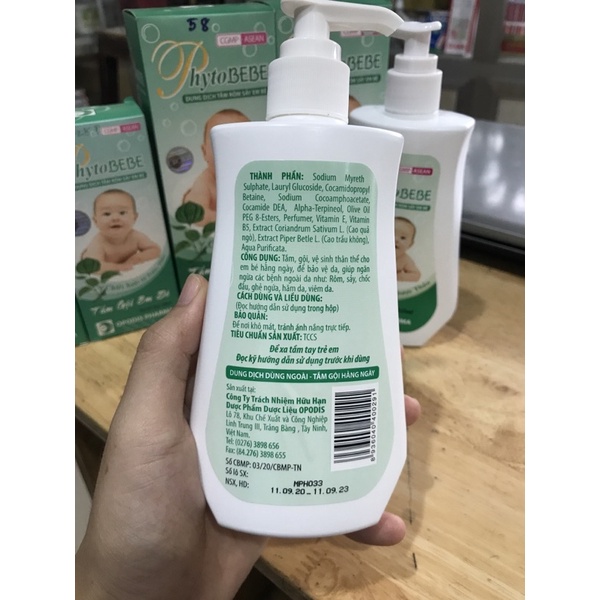 SỮA TẮM RÔM SẢY CHO BÉ PHYTOBEBE