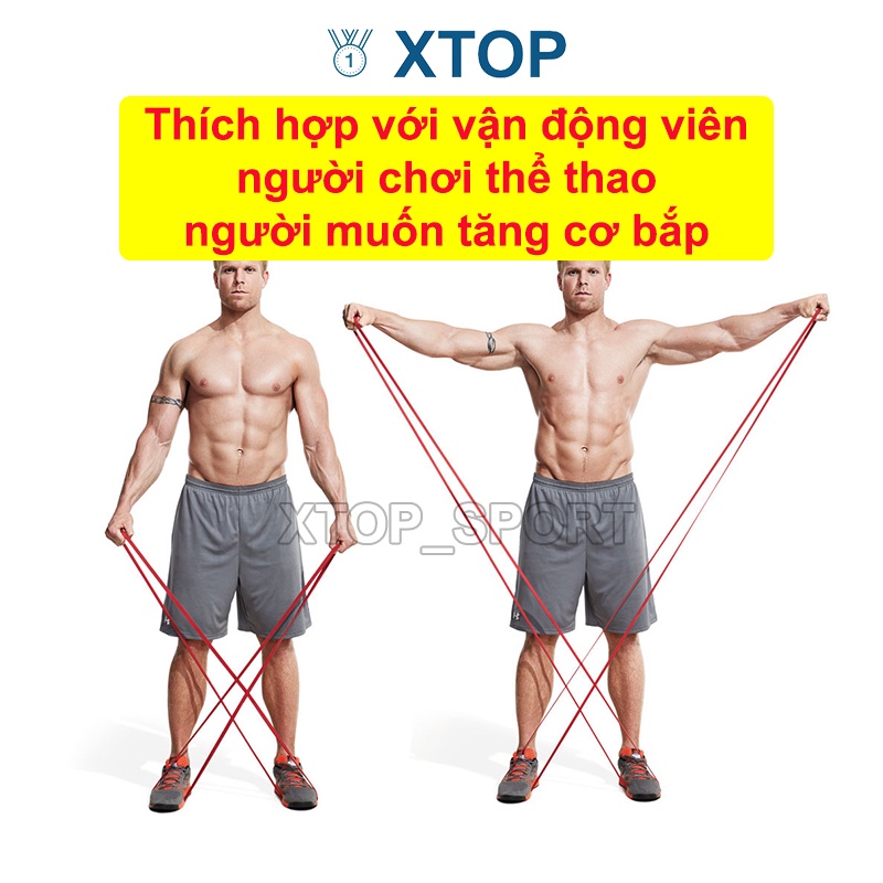 Dây kháng lực Power band đàn hồi, Dây tập gym đa năng, Dụng cụ tập gym tại nhà XTOP P56