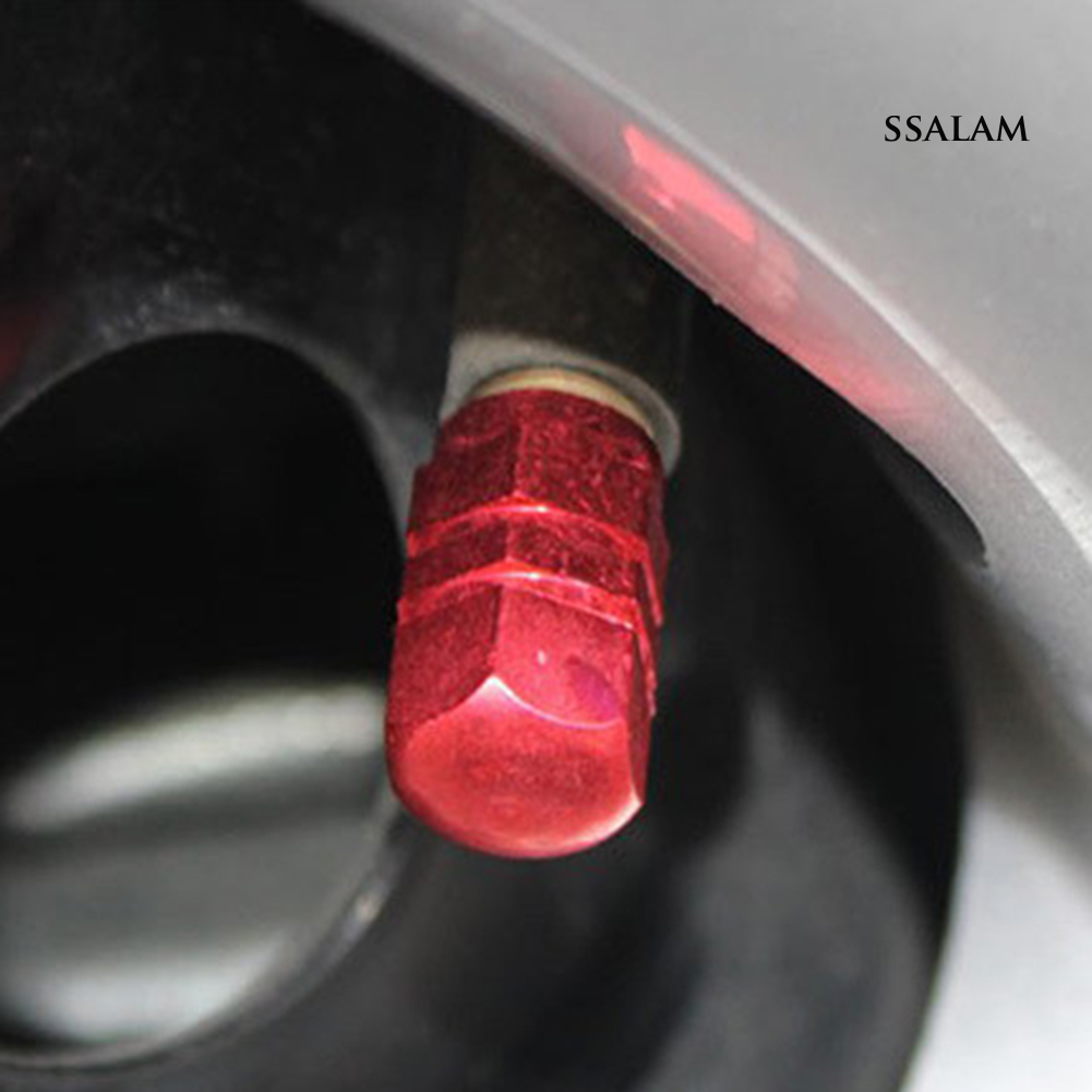 Set 4 Nắp Van Hơi Lốp Xe Ô Tô / Xe Tải Bằng Nhôm