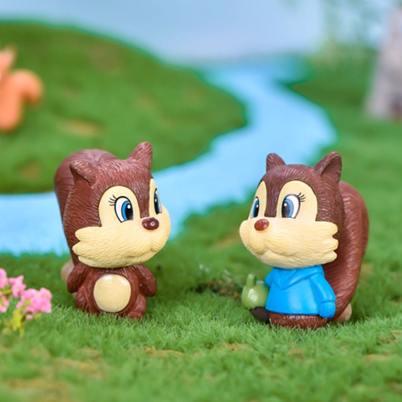 Set 3 Mô Hình Sóc Mini Trang Trí Sân Vườn