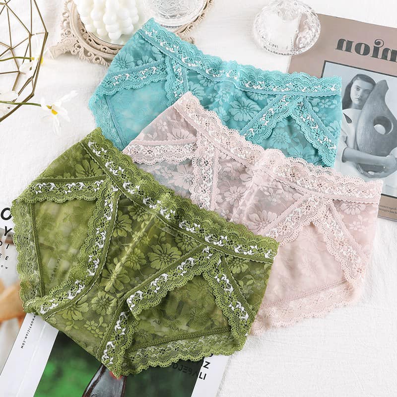 LỐ 10 QUẦN LÓT REN HOA CHÌM SANG CHẢNH MÃ 2208