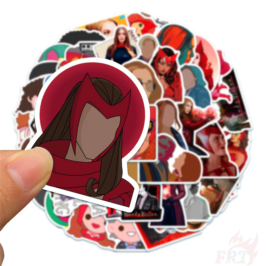 ❉ Wanda Vision Series 02 - Marvel Avengers Superhero TV Shows Vision Scarlet Witch Stickers ❉ 50Pcs/Set Fashion DIY Decals Doodle Stickers