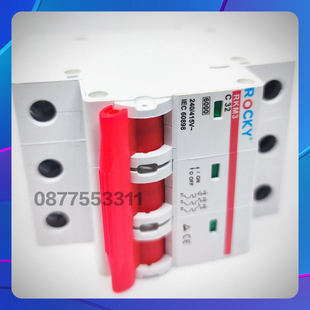 CB TÉP 3 PHA CHÍNH HÃNG ROCKY 16A, 20A, 32A, 40A, 50A, 63A