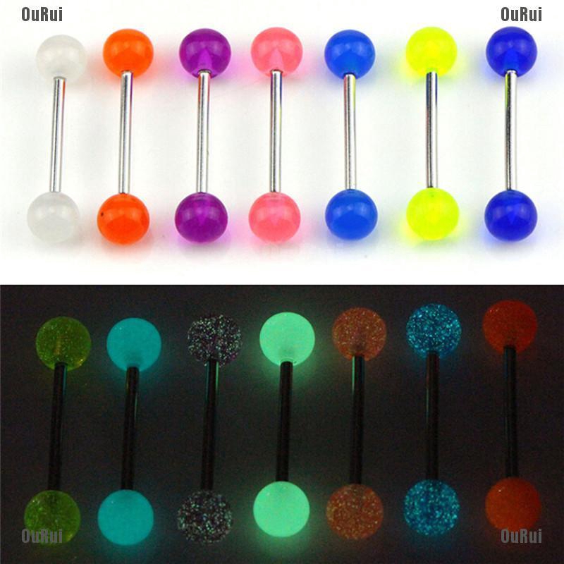 Bộ 7 Khuyên Lưỡi Phát Sáng Trong Bóng Tối Độc Đáo