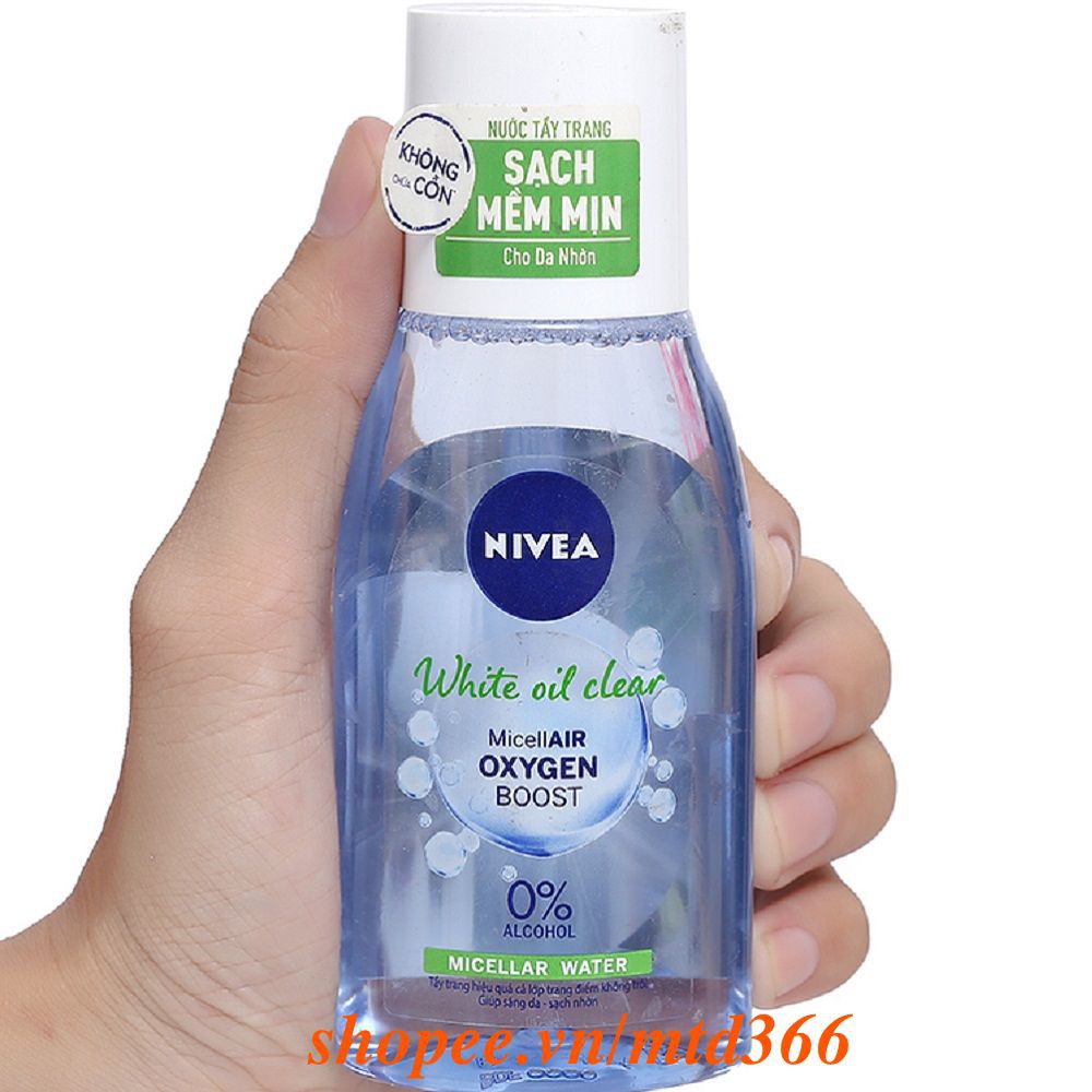 Nước Tẩy Trang (Xanh) 125ml Cho Da Nhờn Nivea Micellar Water Ngăn Nhờn Và Ngừa Mụn