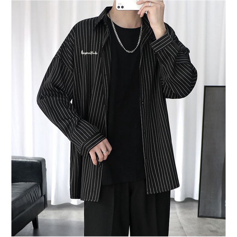 Áo Sơ Mi Nam Dài Tay Cổ Ve Basic Họa Tiết Kẻ Sọc Thời Trang Zenkonu SO MI NAM 1000033V7