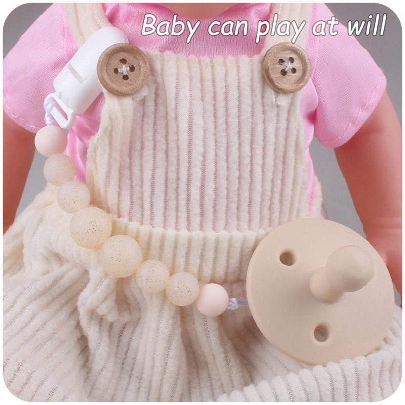 Kẹp Núm Vú Giả Bằng Silicone Đính Hạt Cho Bé Sơ Sinh