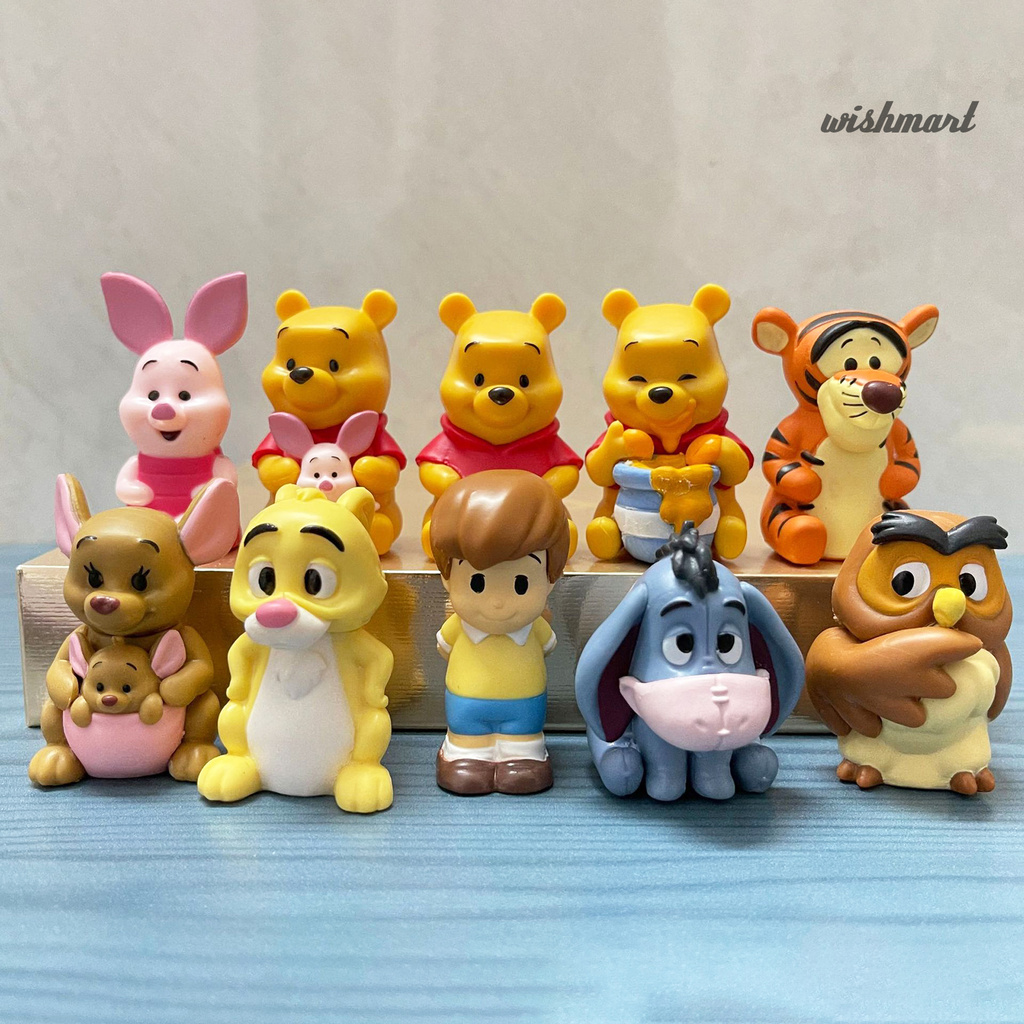 Bộ 10 Tượng Gấu Pooh Trang Trí Đáng Yêu