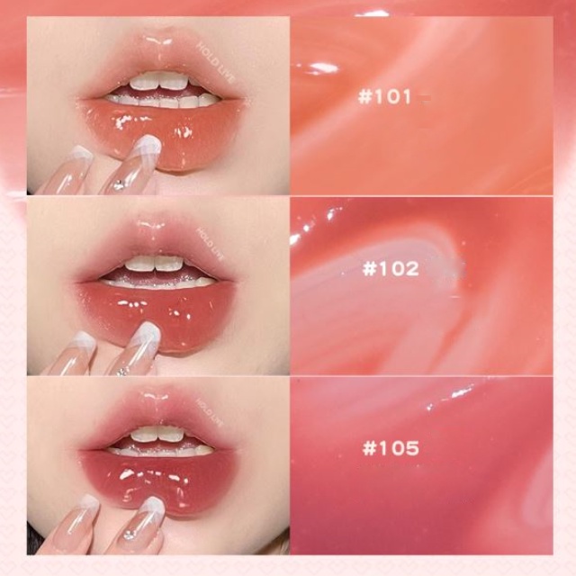 Son kem bóng mèo trắng Hold Live dưỡng ẩm căng mọng môi Permeate Mirro Light Lip Gloss Holdlive HL571 HLIV86