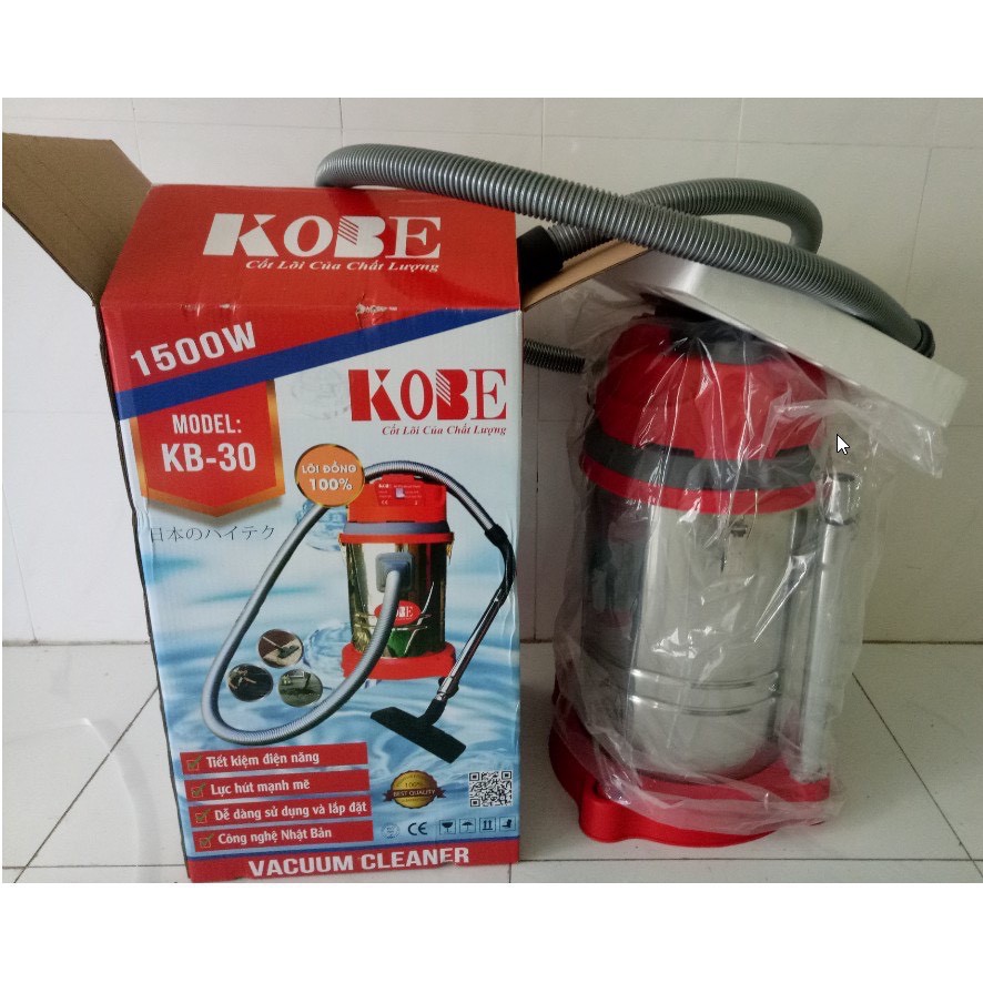 Máy Hút Bụi KOBE 30L công suất 1500W, hút bụi công nghiệp Nhật Bản