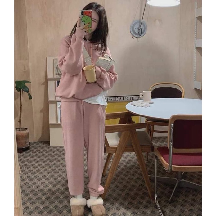 Sét bộ nỉ oversize cho nữ