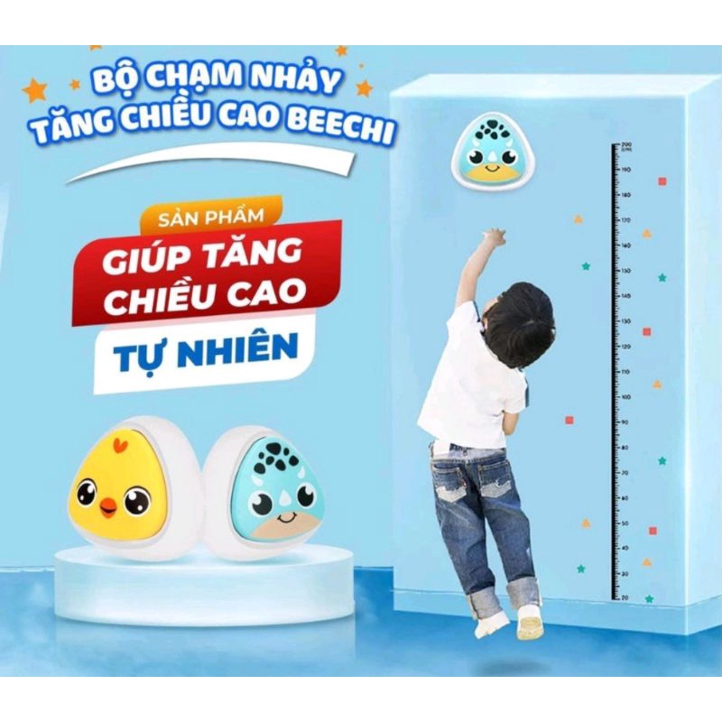Bộ Chạm Nhảy Tăng Chiều Cao Tặng Kèm Thước, Pin Giọng Nói Tiếng Anh /Tiếng Việt Cảm Biến Phát Sáng Nhiều Màu Sắc