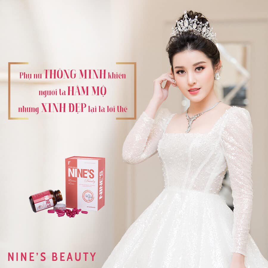 Viên uống trắng da Nine's Beauty. Giúp làm mờ nám sáng da giảm thâm tàn nhang Date mới Hộp 30 viên [Sản Phẩm Chính Hãng] | Thế Giới Skin Care