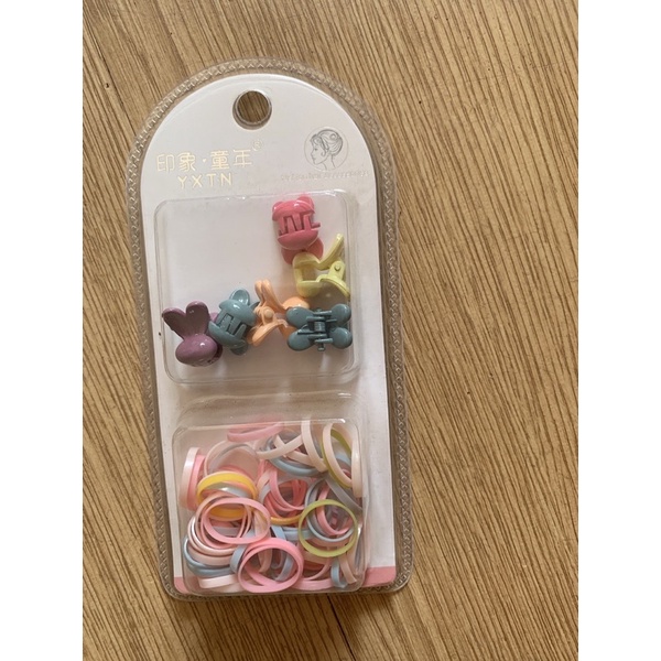 Combo kẹp kèm chun buộc tóc cho bé gái