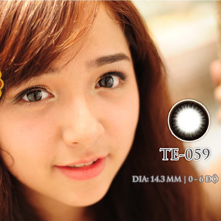 Kính Áp Tròng Tinteye Lens TE-059 Đen Không Viền