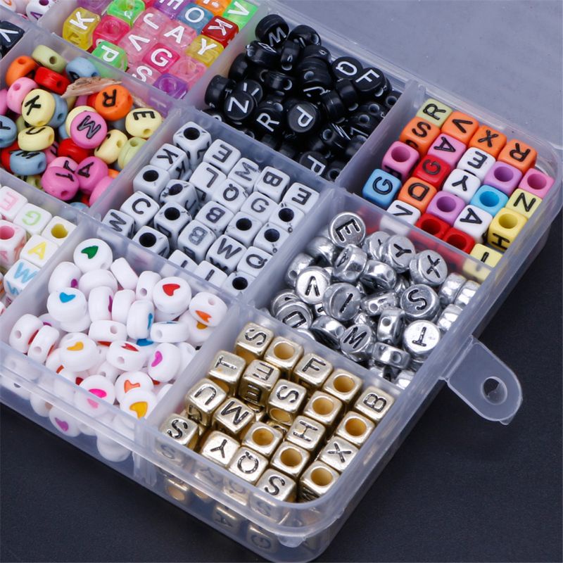 Hạt Xâu Chuỗi Hình Chữ Cái Từ A-Z Bằng Acrylic