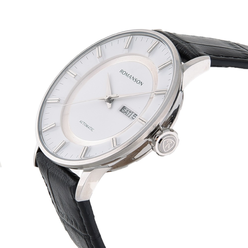 Đồng hồ Romanson Men Watch TL4254RMWWH nam máy Thụy Sĩ mặt kính chống xước dây da cao cấp chính hãng