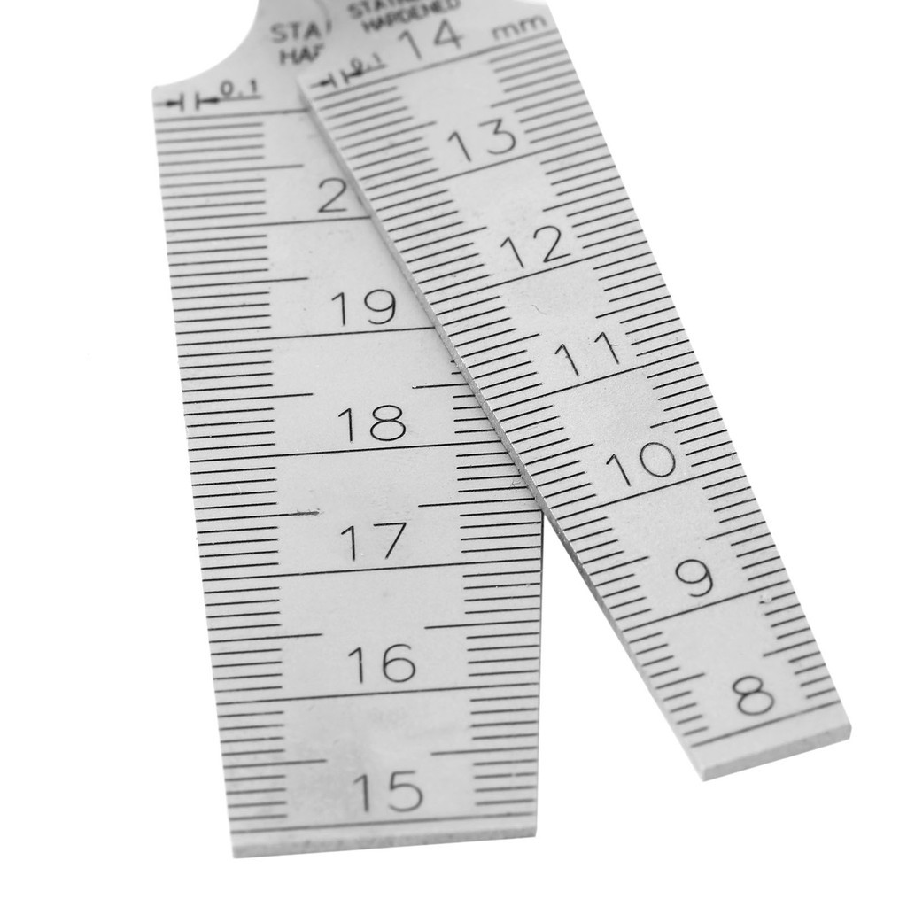 Lỗ thước Thước đo khẩu độ Thước đo Đường kính bên trong Thước đo Khoảng cách Thước nêm Hình tam giác Thước đo độ dốc Thước đo Độ dài Thước đo khoảng cách Mặt đôi 0-22mm