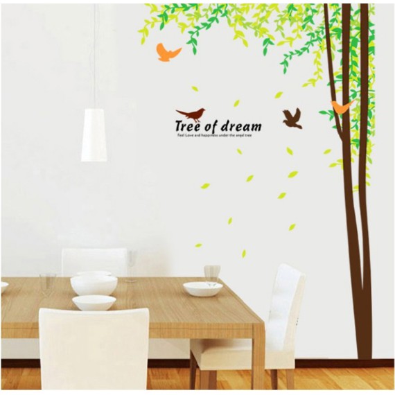 Decal trang trí tuòng - Cây lớn dây leo nhí nhiều kiểu ( SIZE 2 TẤM )