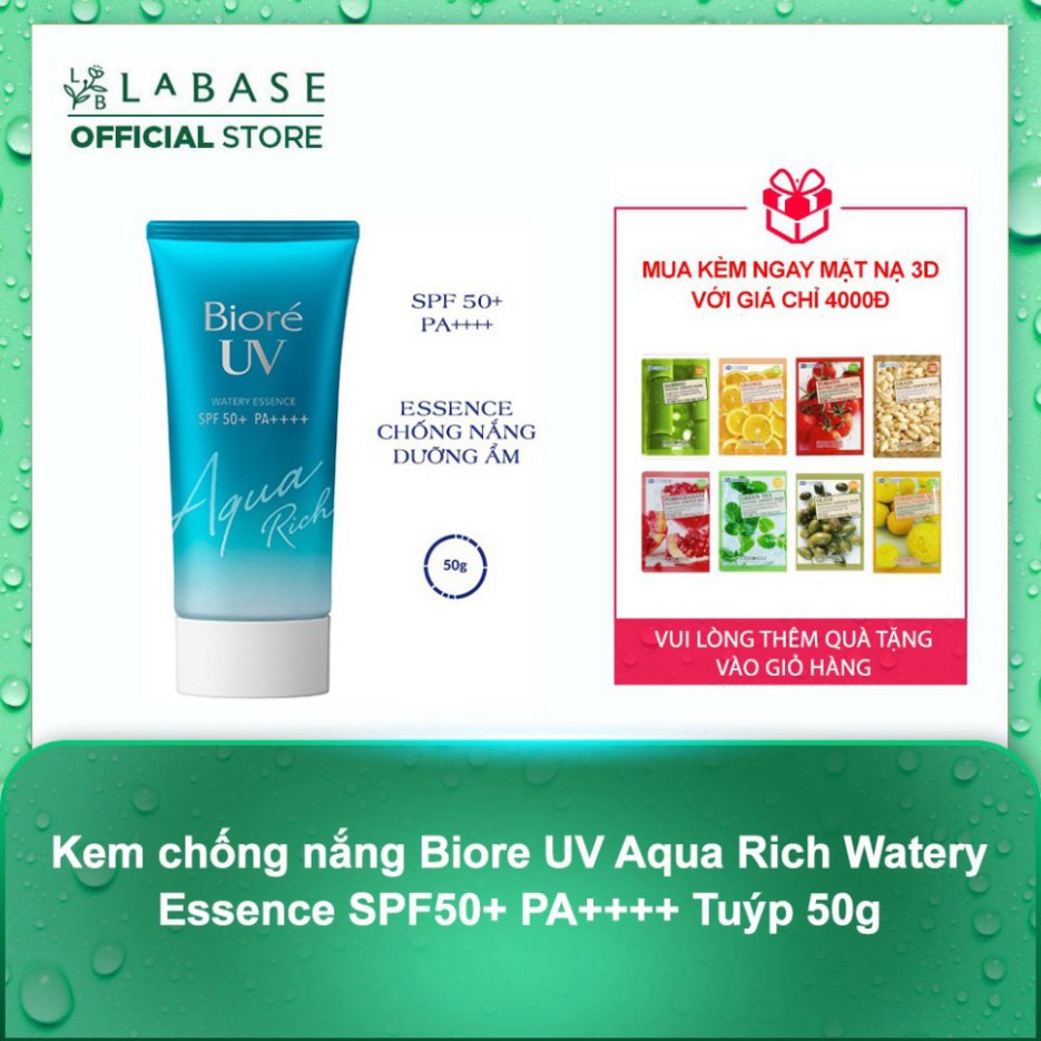 Kem chống nắng Biore UV Aqua Rich Watery Essence SPF50+ PA++++ Tuýp 50g B52