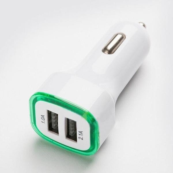 Bộ sạc 2 cổng USB 2.1A LED cho iPhone / Samsung / HTC