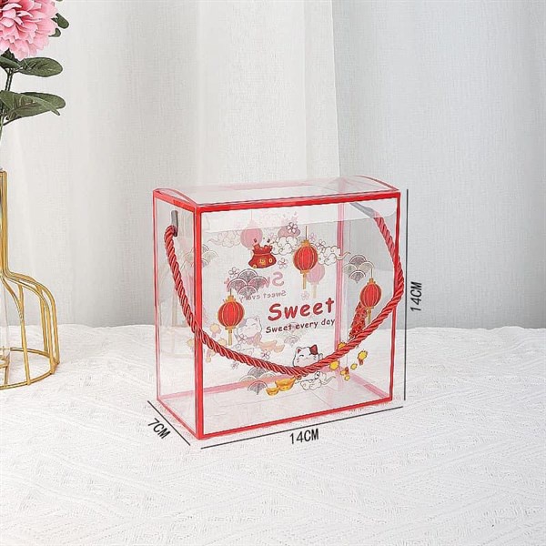 Hộp mica có dây xách Sweet Everyday (14x14x7cm)