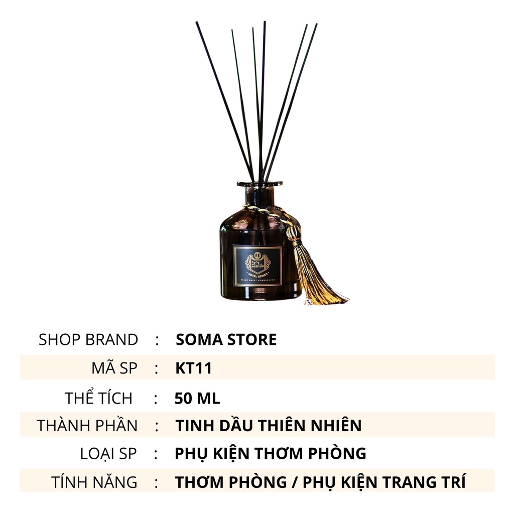 Lọ Tròn Khuếch Tán Nước Hoa Tinh Dầu Thơm Phòng 50ML Thiên Nhiên Thơm Để Phòng Ngủ Tán Hương (Giao Mùi Ngẫu Nhiên)